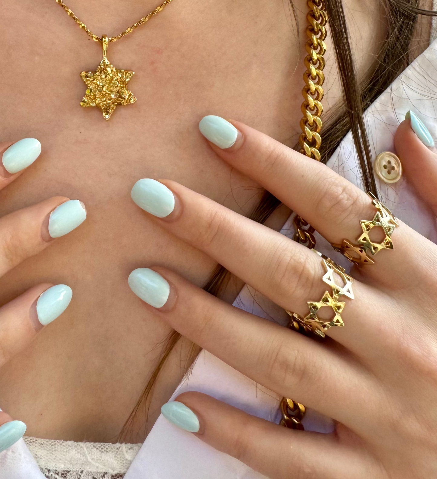 Adjustable 6-Pointed Star Gold Ring