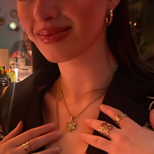 Gold 6-Pointed Star Pendant Necklace