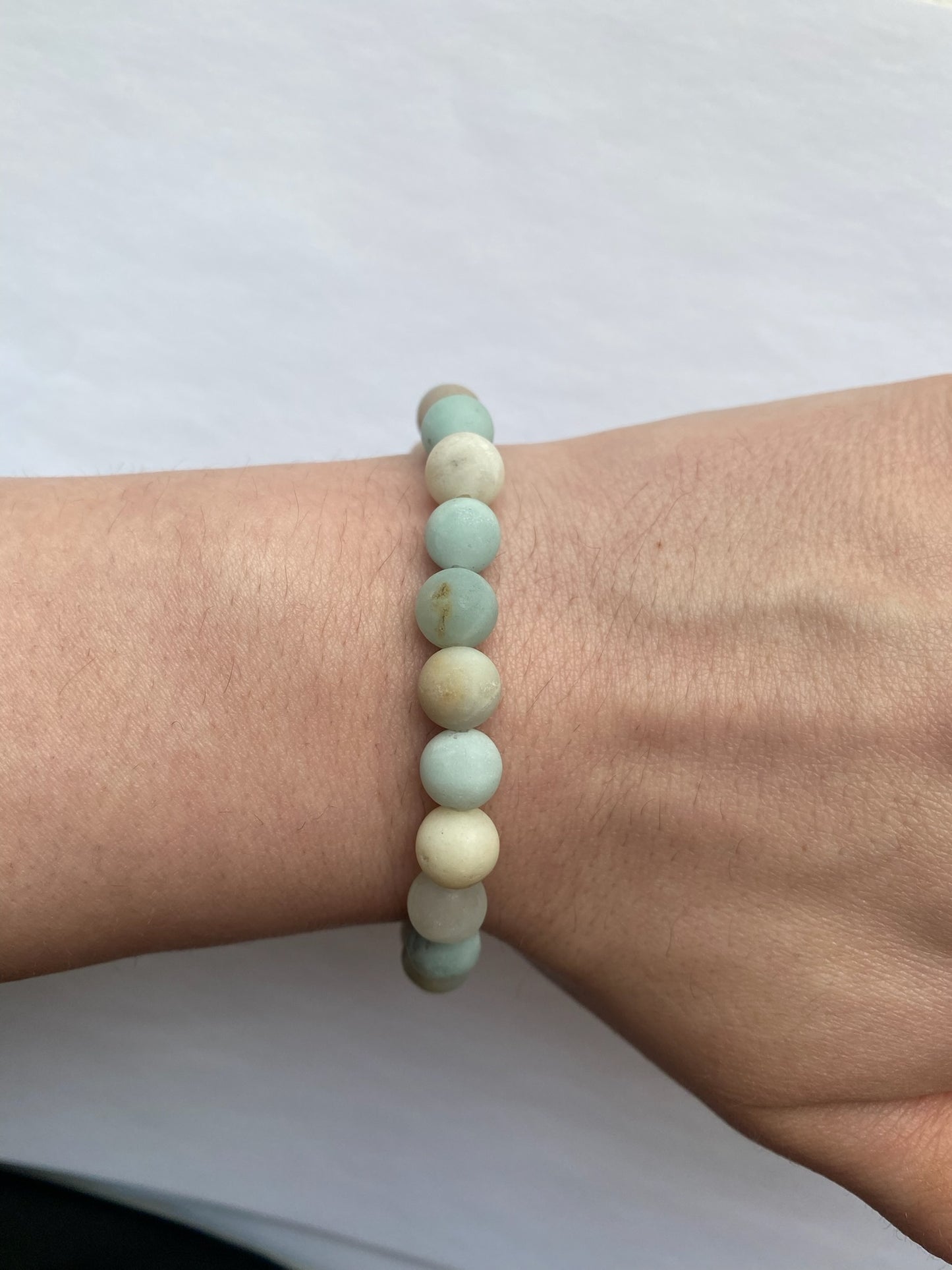 Clarity Amazonite Stone Beaded Bracelet