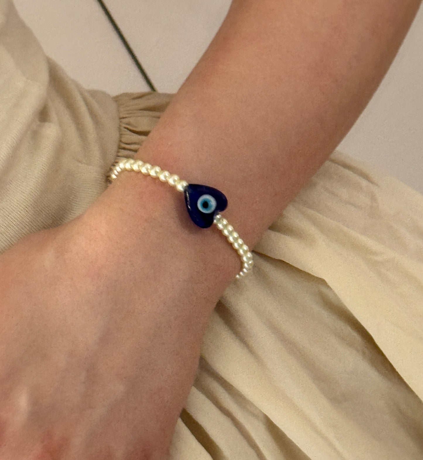 Mini Ahavah Evil Eye Bracelet