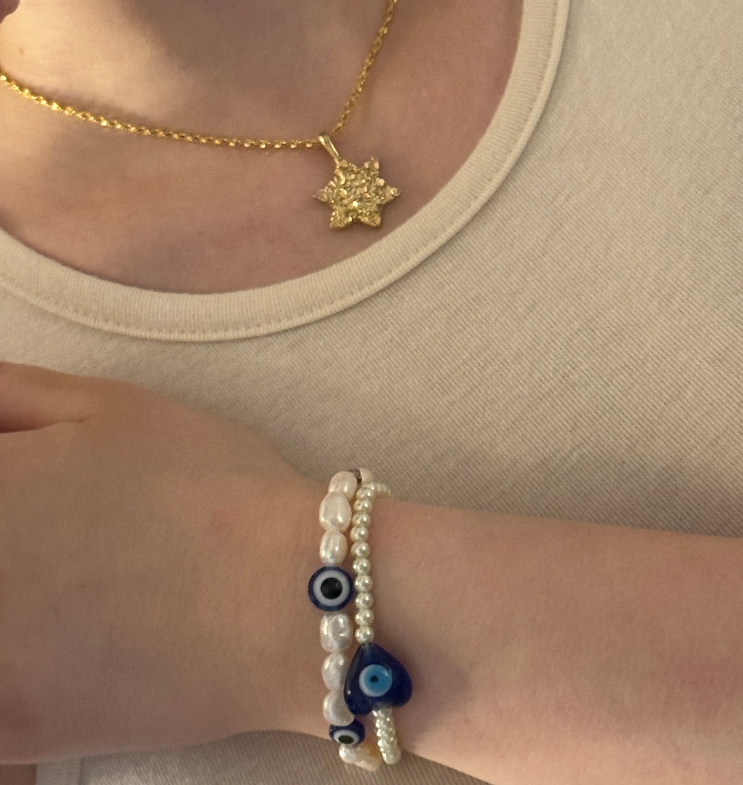 Mini Ahavah Evil Eye Bracelet