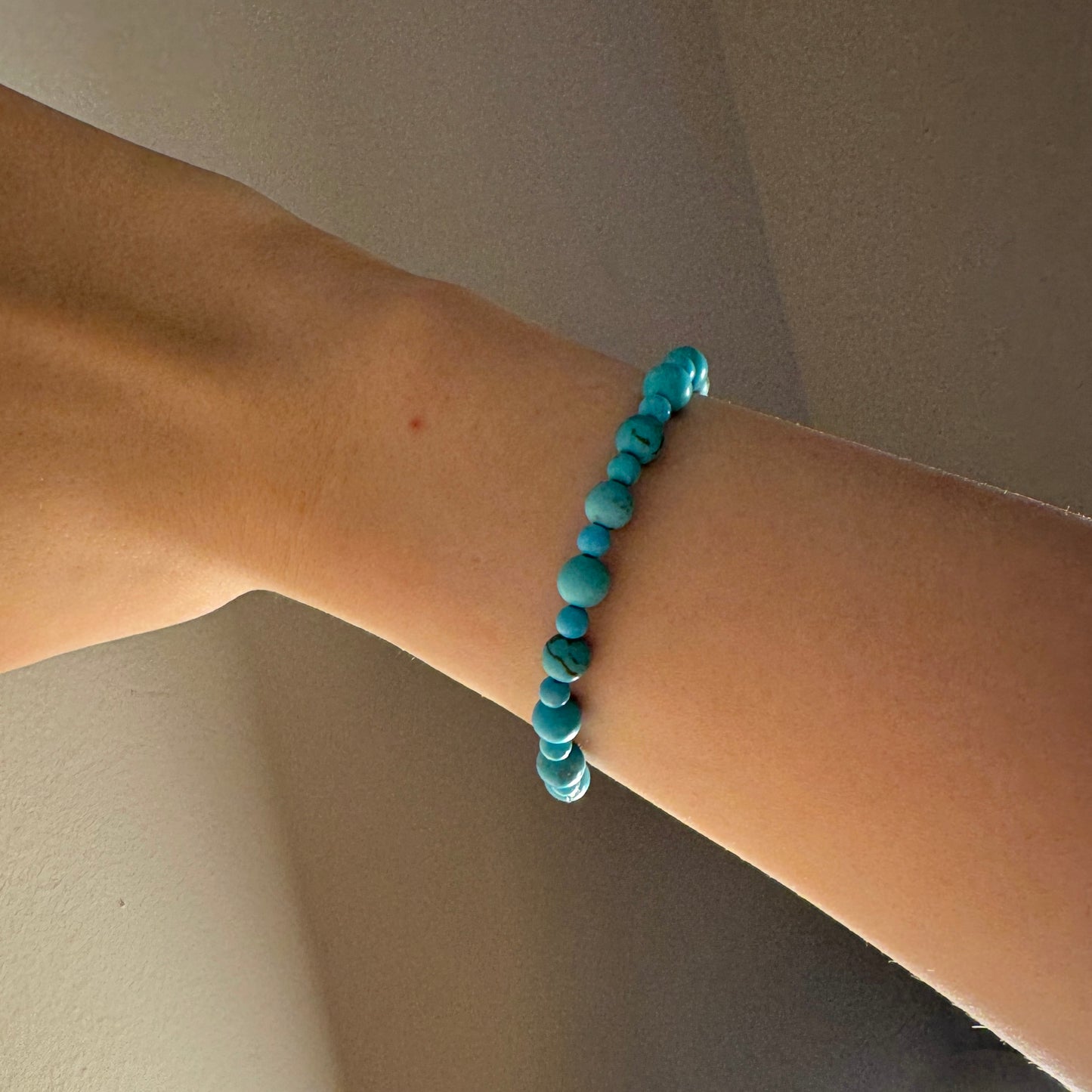 Turquoise Natural Howlite Beaded Bracelet