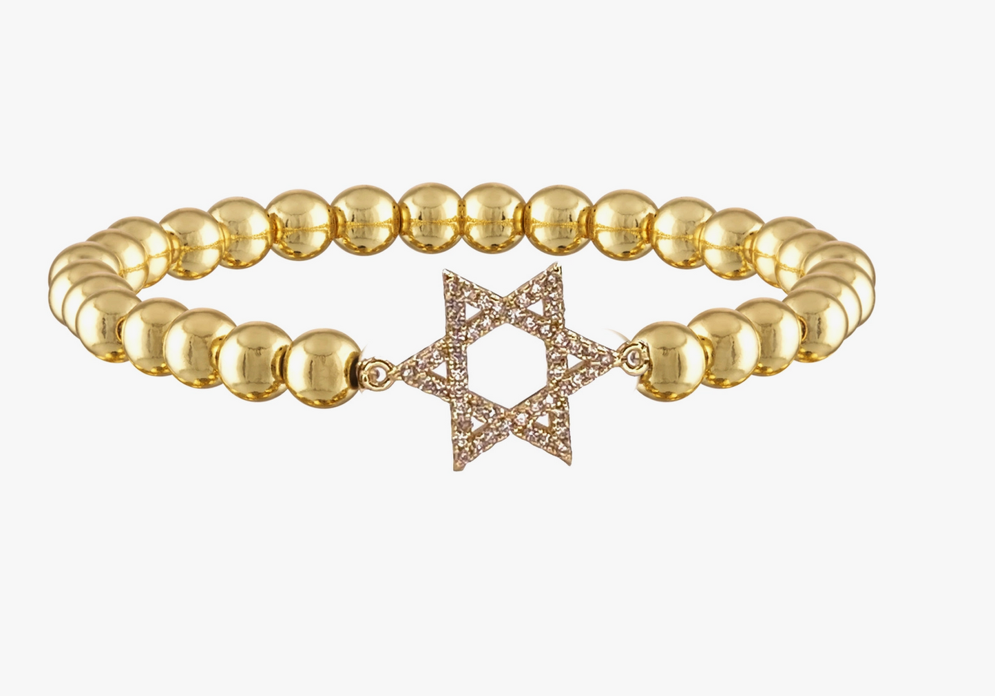 Star of David Gold Stretch Bracelet