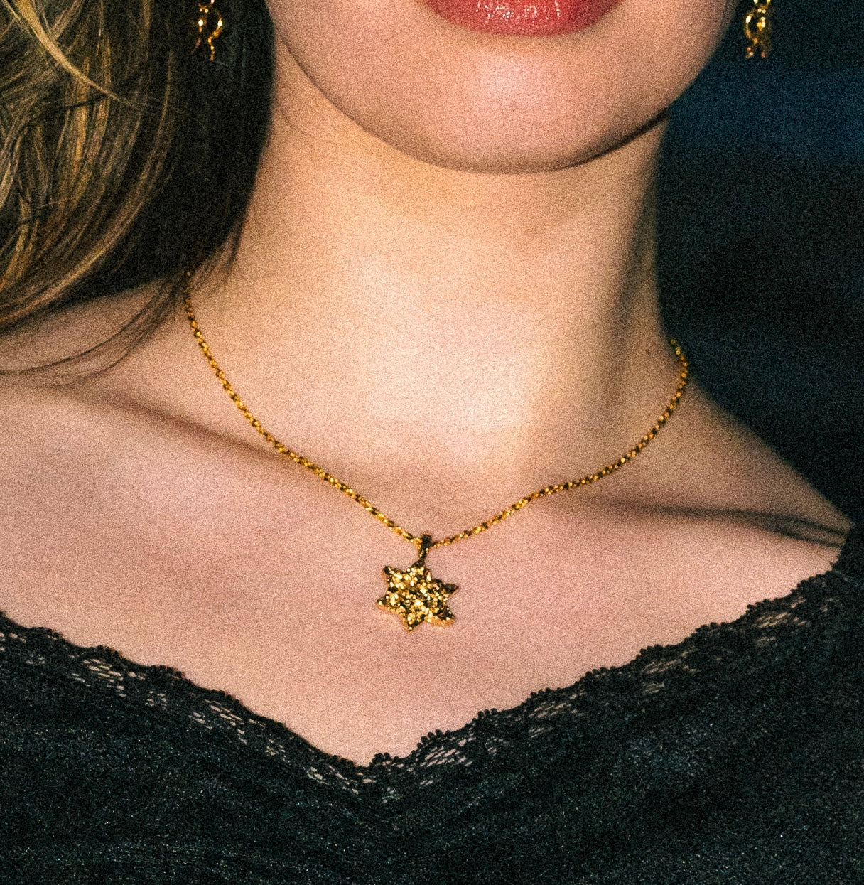 Magen David Nugget Necklace